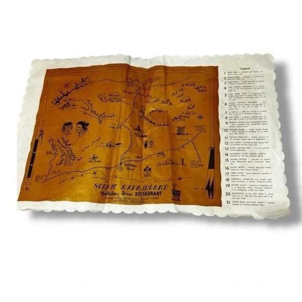 Scenic Navajoland Holiday Inn Restaurant Kayenta Arizona Vintage Place Mat G
